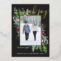 エレガントクリスマスグリーニンググリーティングフォイルカード