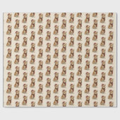 エレガントクリスマスコルギサンタハットリファインフェスティバル ラッピングペーパー (フラット)