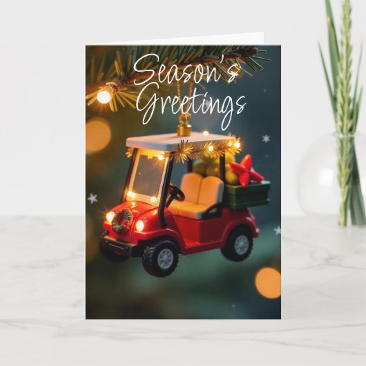 エレガントクリスマスゴルフカートオーナメント シーズンカード (正面)