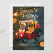 エレガントクリスマスゴルフカートオーナメント・レッド シーズンカード (正面)