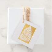 エレガントクリスマスゴールデンツリーフォイルカード フェイバータグ (箱)