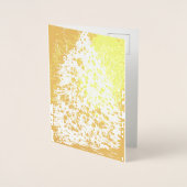 エレガントクリスマスゴールデンツリーフォイルカード 箔カード (正面)