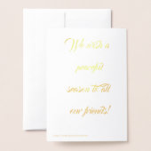 エレガントクリスマスゴールデンツリーフォイルカード 箔カード (裏面封筒付き)