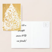 エレガントクリスマスゴールデンツリーフォイルカード 箔カード (ディスプレー)