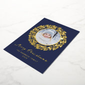 エレガントクリスマスゴールドフォイルカード 箔シーズンカード (回転した状態)