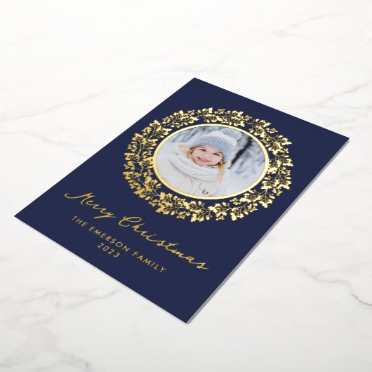 エレガントクリスマスゴールドフォイルカード 箔シーズンカード (回転した状態)