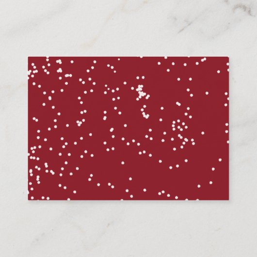 エレガントクリスマスサンタ赤ちゃんシャワーおむつラッフル エンクロージャーカード (裏面)