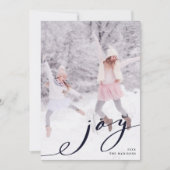 エレガントクリスマスジョイフォトホリデーカード シーズンカード (正面)