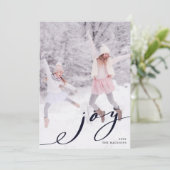 エレガントクリスマスジョイフォトホリデーカード シーズンカード (スタンド正面)