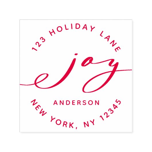 エレガントクリスマスジョイホリデー差出人住所 セルフインキングスタンプ (デザイン)