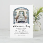 エレガントクリスマススクリプトディナー/パーティの招待状 招待状 (スタンド正面)