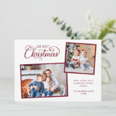 エレガントクリスマススクリプト2写真ブルゴーニュ シーズンカード (スタンド正面)