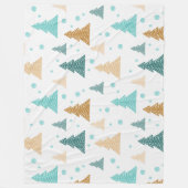 エレガントクリスマススノーフレークデザイン フリースブランケット (正面)