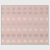 エレガントクリスマススノーフレーク銀バラ金ゴールド ラッピングペーパー (フラット)