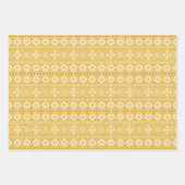 エレガントクリスマスセーターフェアアイルパターン ラッピングペーパーシート (正面3)