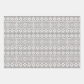 エレガントクリスマスセーターフェアアイルパターン ラッピングペーパーシート (正面2)