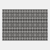 エレガントクリスマスセーターフェアアイルパターン ラッピングペーパーシート (正面)