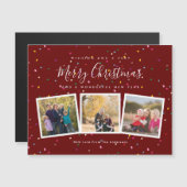 エレガントクリスマスタイポグラフィファミリーフォトカード (正面/裏面)