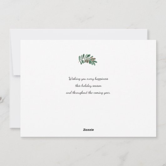 エレガントクリスマスタイポグラフィ2の写真 シーズンカード (裏面)