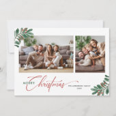 エレガントクリスマスタイポグラフィ2写真 シーズンカード (正面)