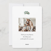 エレガントクリスマスタイポグラフィ4枚の写真 シーズンカード (裏面)