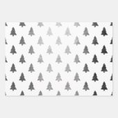 エレガントクリスマスツリーのパターン ラッピングペーパーシート (正面3)