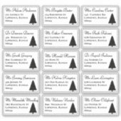 エレガントクリスマスツリーの個人名住所 シール (正面)