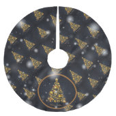 エレガントクリスマスツリーの贈り物 ブラッシュドポリエステルツリースカート (正面)