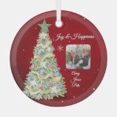 エレガントクリスマスツリーオーナメント ガラスオーナメント (正面)