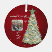 エレガントクリスマスツリーオーナメント ガラスオーナメント (裏面)