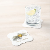 エレガントクリスマスツリーオーナメント ペーパーコースター (インサイチュ)