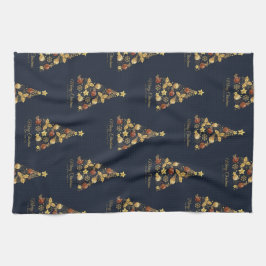 エレガントクリスマスツリーキッチンタオル キッチンタオル