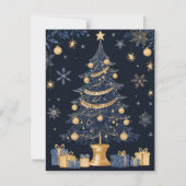 エレガントクリスマスツリーキャンドルとギフトカード シーズンカード (正面)
