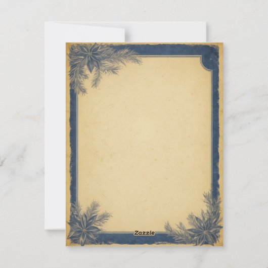 エレガントクリスマスツリーキャンドルとギフトカード シーズンカード (裏面)