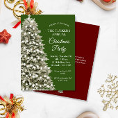 エレガントクリスマスツリーグリーンレッドクリスマスパーティー 招待状