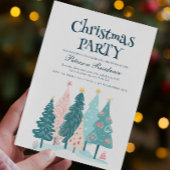 エレガントクリスマスツリースケッチクリスマスパーティー 招待状