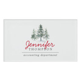 エレガントクリスマスツリーズウッズホリデーパーティー 名札