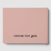 エレガントクリスマスツリーズピンクブラックグリッターホリデー ゲストブック (裏面)