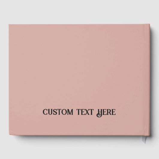 エレガントクリスマスツリーズピンクブラックグリッターホリデー ゲストブック (裏面)