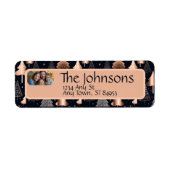 エレガントクリスマスツリーズファミリー差出人住所 ラベル (正面)