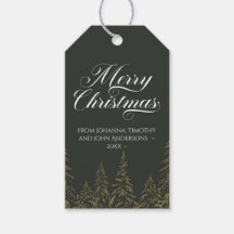 エレガントクリスマスツリーダークグリーン金ゴールドミニマリスト