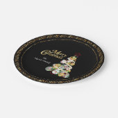 エレガントクリスマスツリーデザイン ペーパープレート (アングル)