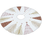 エレガントクリスマスツリーフェスティバルホリデーパターン フリース ツリースカート (アングル)