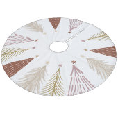 エレガントクリスマスツリーフェスティバルホリデーパターン フリース ツリースカート (アングル)