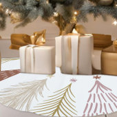 エレガントクリスマスツリーフェスティバルホリデーパターン フリース ツリースカート