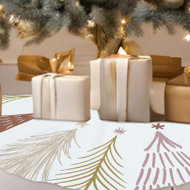 エレガントクリスマスツリーフェスティバルホリデーパターン フリース ツリースカート