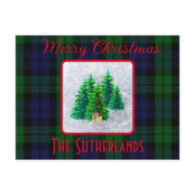 エレガントクリスマスツリーブラックウォッチタータンチェックホリデー