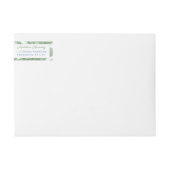 エレガントクリスマスツリーブルーボーブル差出人住所 ラップアラウンドラベル (正面)