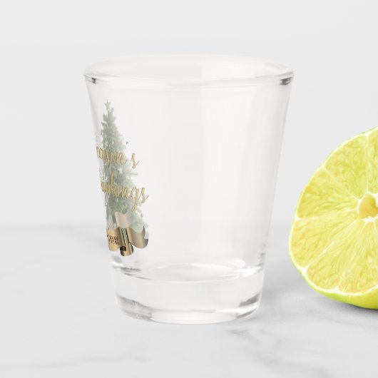 エレガントクリスマスツリーホリデーシーズンフェスティバル ショットグラス (右)