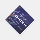 エレガントクリスマスツリーホリデーパーティメリークリスマス スタンダードランチョンナプキン (角)